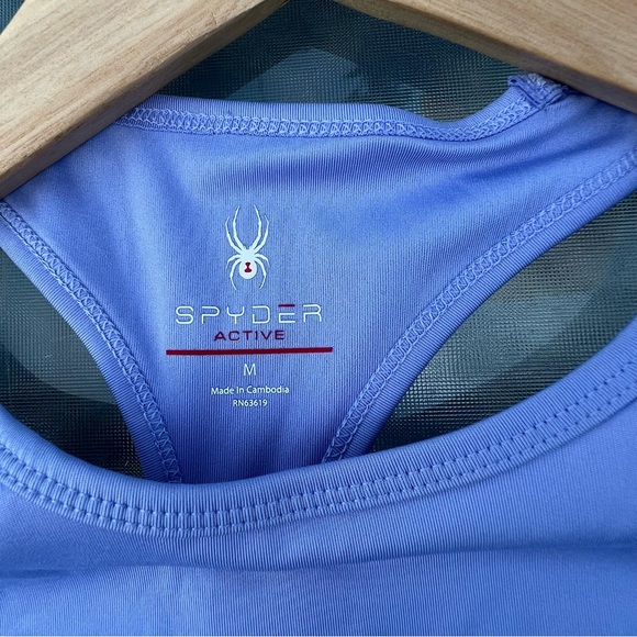 Spyder Active Womens Sleeveless Racer Back Tank Top Gym Activewear Purple Medium - Picture 8 of 8